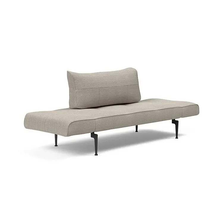 Illustration numéro 2 du produit Canape convertible lit  200x70 cm ZEAL LASER  piétement métallique tissu Kenya Gravel