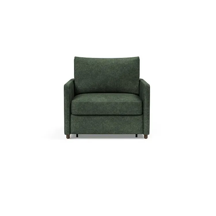 Illustration numéro 2 du produit INNOVATION LIVING  Fauteuil NEAH SLIM convertible 80x195 tissu Avella Pine Green