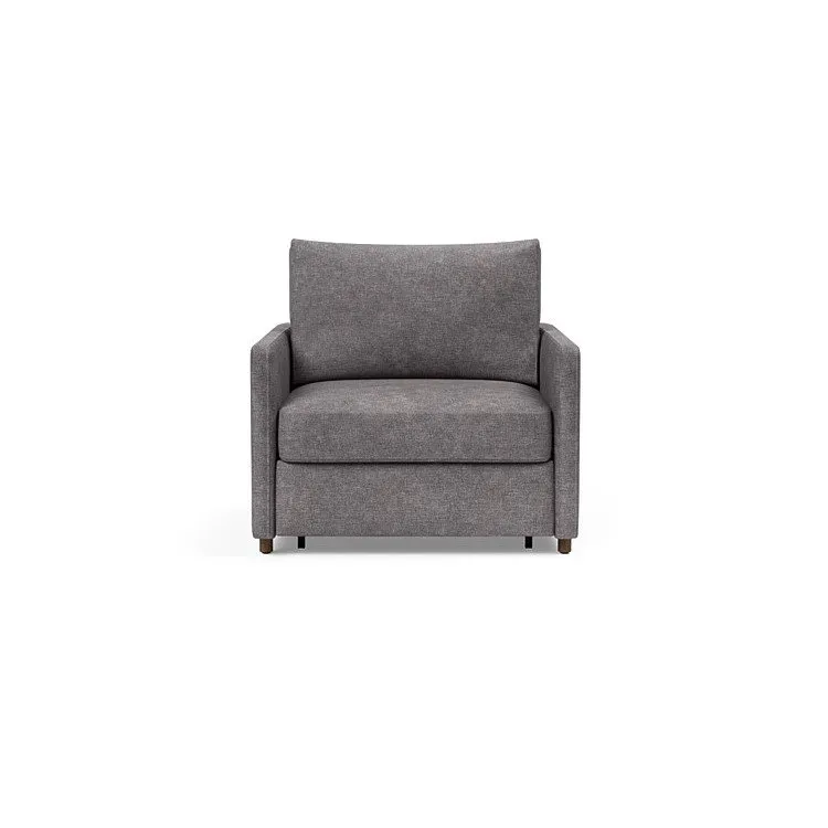 Illustration numéro 2 du produit INNOVATION LIVING  Fauteuil NEAH SLIM convertible 80x195 tissu Avella Warm Grey