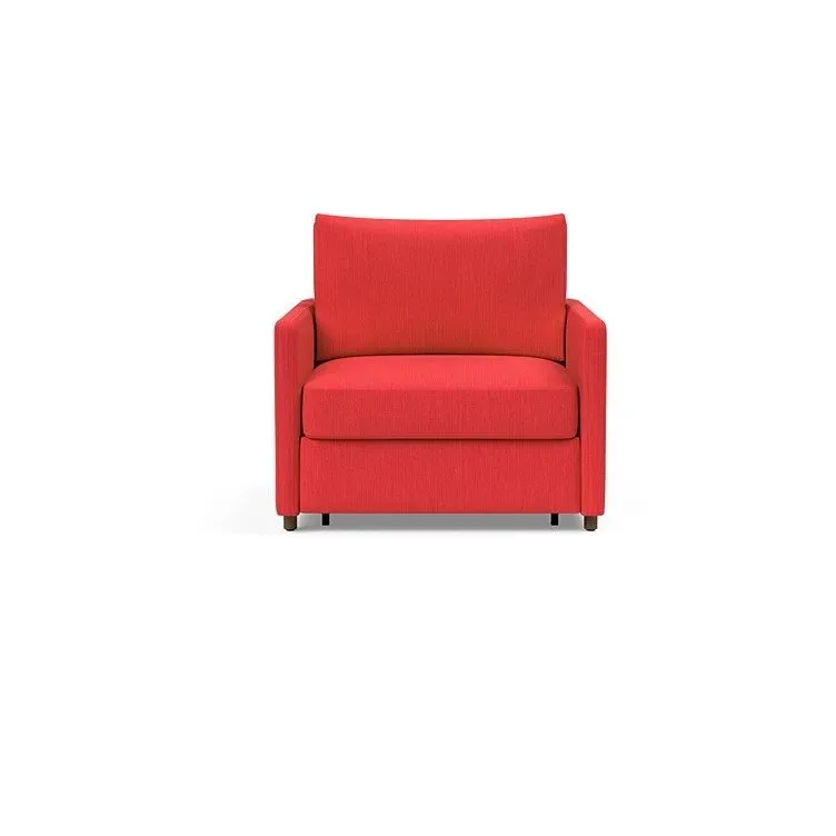 Illustration numéro 2 du produit INNOVATION LIVING  Fauteuil NEAH SLIM convertible 80x195 tissu Elegance Red