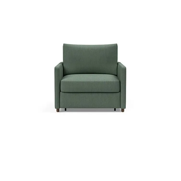 Illustration numéro 2 du produit INNOVATION LIVING  Fauteuil NEAH SLIM convertible 80x195 tissu Elegance Green