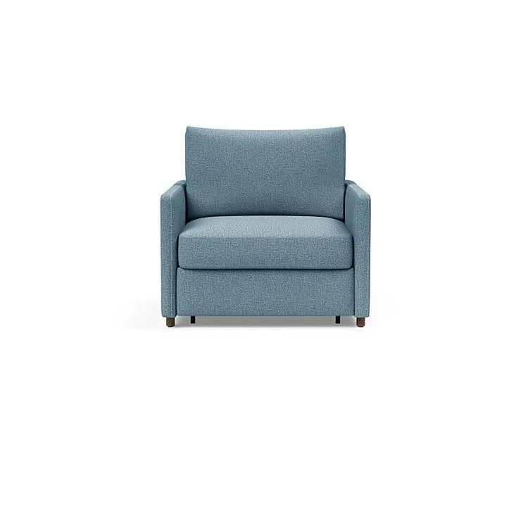 Illustration numéro 2 du produit INNOVATION LIVING  Fauteuil NEAH SLIM convertible 80x195 tissu Mixed Dance Light Blue