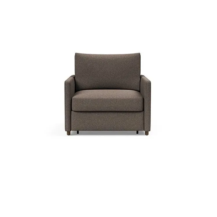 Illustration numéro 2 du produit INNOVATION LIVING  Fauteuil NEAH SLIM convertible 80x195 tissu Bouclé Taupe