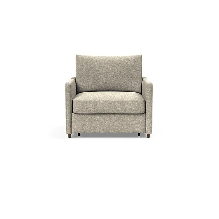 Illustration numéro 2 du produit INNOVATION LIVING  Fauteuil NEAH SLIM convertible 80x195 tissu Bouclé Beige