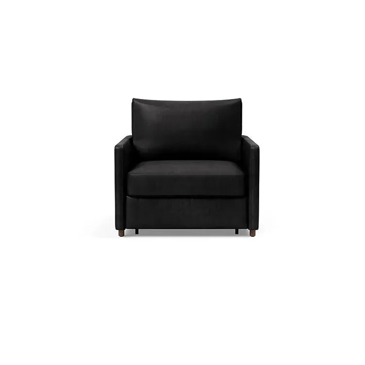 Illustration numéro 2 du produit INNOVATION LIVING  Fauteuil NEAH SLIM convertible 80x195 tissu Faunal Black
