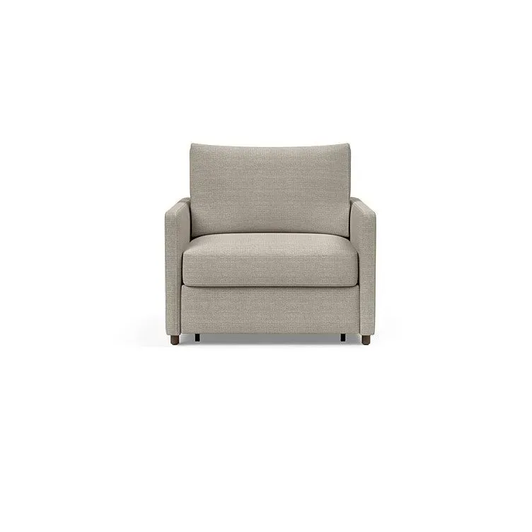 Illustration numéro 2 du produit INNOVATION LIVING  Fauteuil NEAH SLIM convertible 80x195 tissu Kenya Gravel