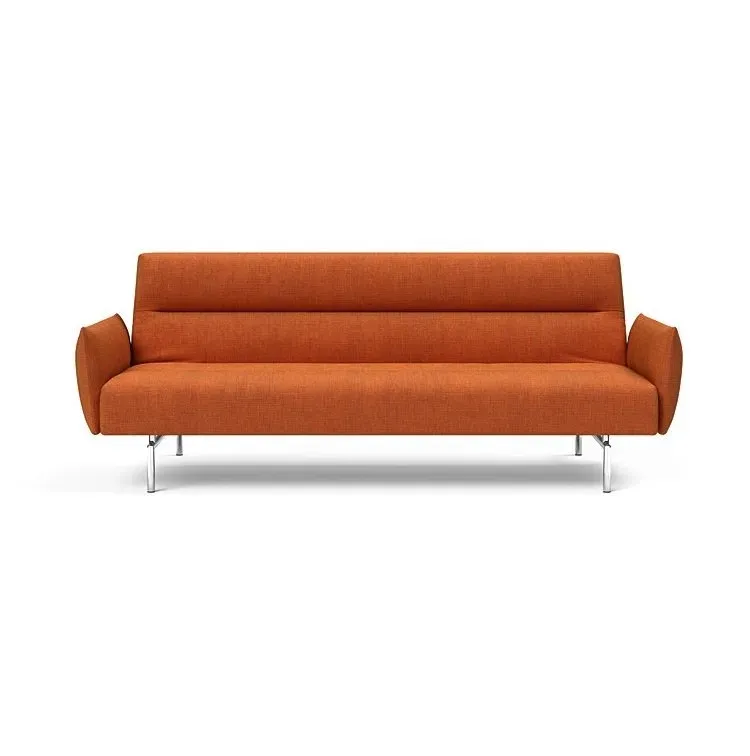 Illustration numéro 2 du produit INNOVATION LIVING  Canapé lit JILLIS ARMS avec accoudoirs tissu Esina Rust Orange