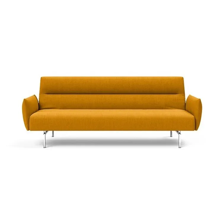 Illustration numéro 2 du produit INNOVATION LIVING  Canapé lit JILLIS ARMS avec accoudoirs tissu Elegance Curry