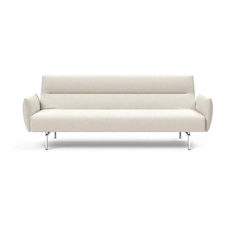 Illustration numéro 2 du produit INNOVATION LIVING  Canapé lit JILLIS ARMS avec accoudoirs tissu Bouclé Off White