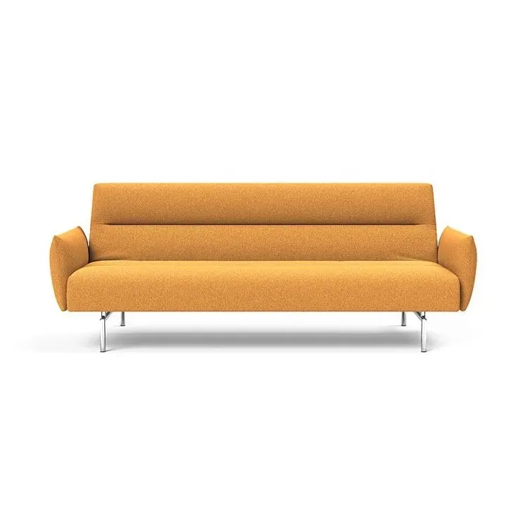 Illustration numéro 2 du produit INNOVATION LIVING  Canapé lit JILLIS ARMS avec accoudoirs tissu Bouclé Ochre