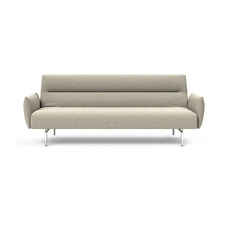 Illustration numéro 2 du produit INNOVATION LIVING  Canapé lit JILLIS ARMS avec accoudoirs tissu Bouclé Beige