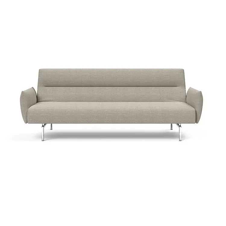 Illustration numéro 2 du produit INNOVATION LIVING  Canapé lit JILLIS ARMS avec accoudoirs tissu Kenya Gravel