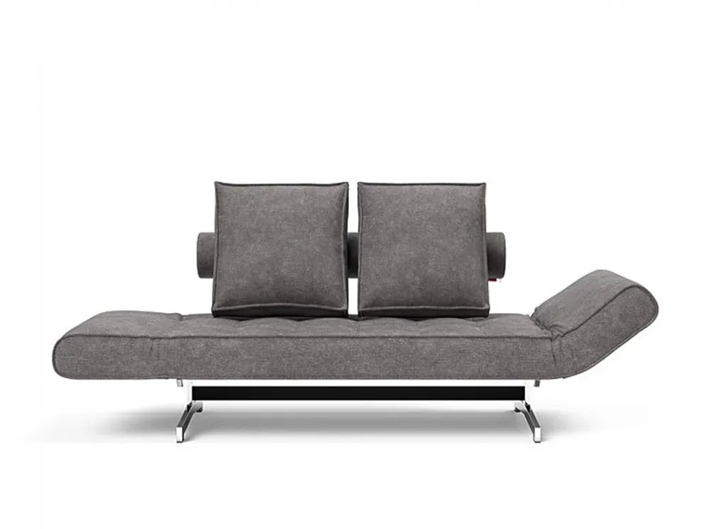 Illustration numéro 2 du produit INNOVATION LIVING  Canapé lit GHIA CHROME couchage 80x210 cm tissu Avella Warm Grey