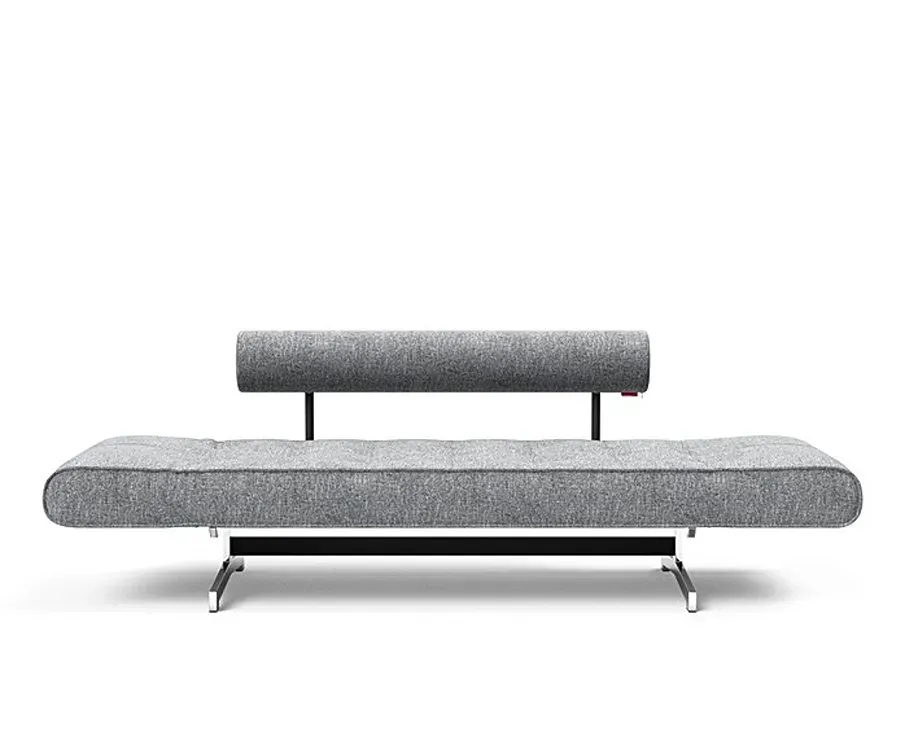 Illustration numéro 2 du produit INNOVATION LIVING  Canapé lit GHIA CHROME couchage 80x210 cm tissu Twist Granite