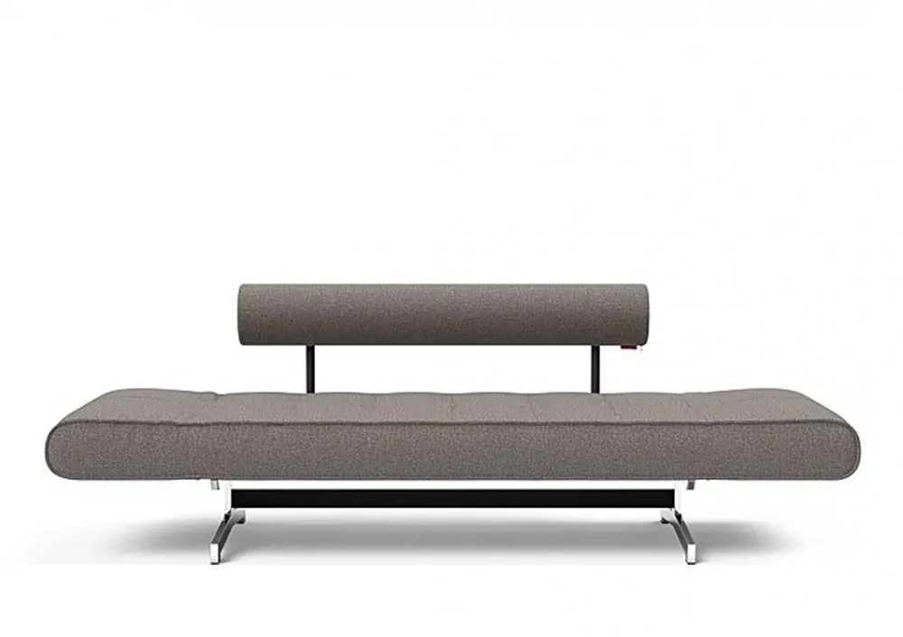 Illustration numéro 2 du produit INNOVATION LIVING  Canapé lit GHIA CHROME couchage 80x210 cm tissu Mixed Dance Grey