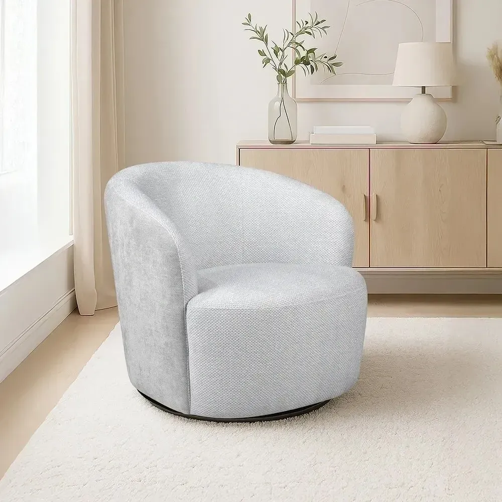 Illustration numéro 2 du produit Fauteuil cabriolet GALEO pivotant 360 tissu duveté et sweet gris clair