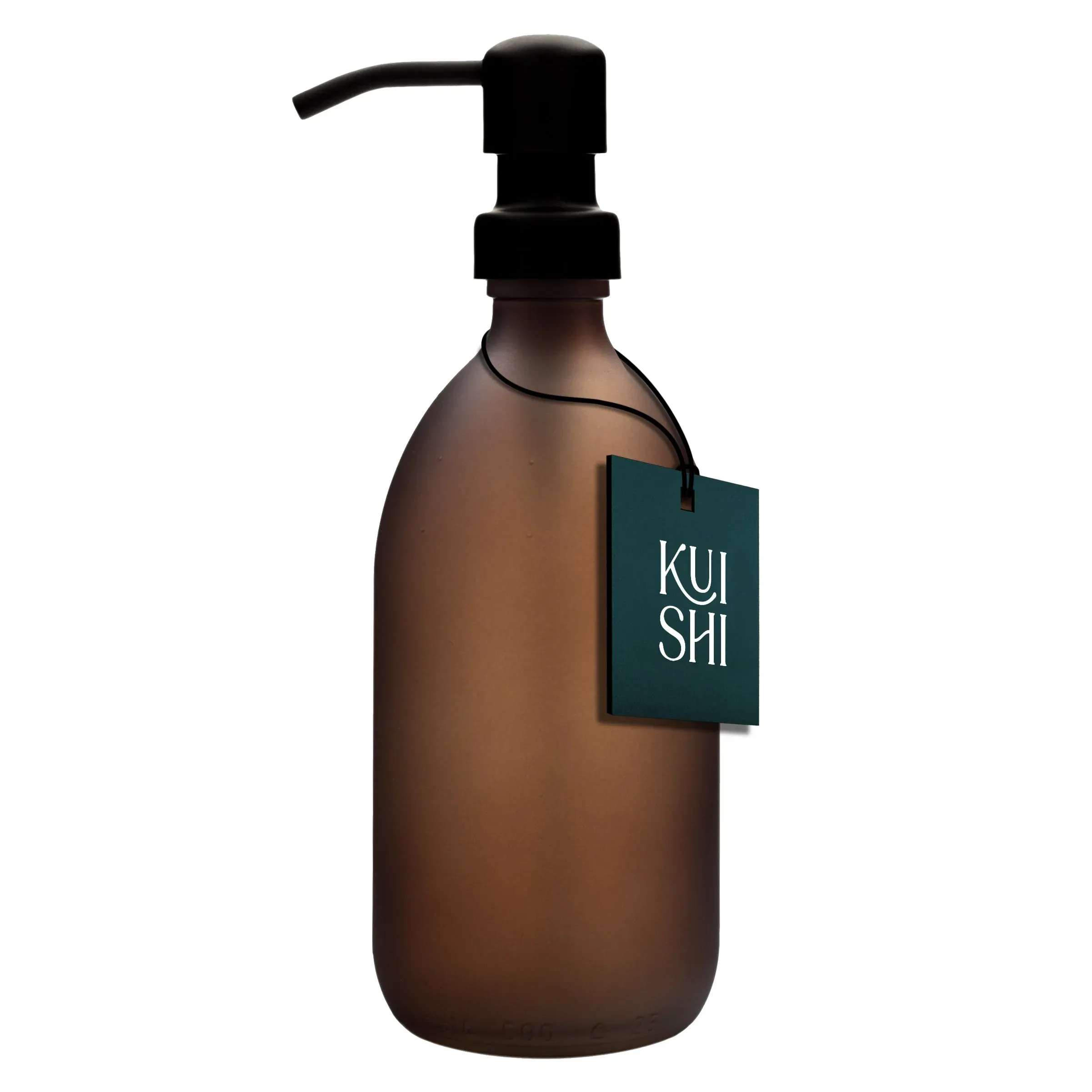 Illustration numéro 2 du produit Distributeur en verre ambré dépoli