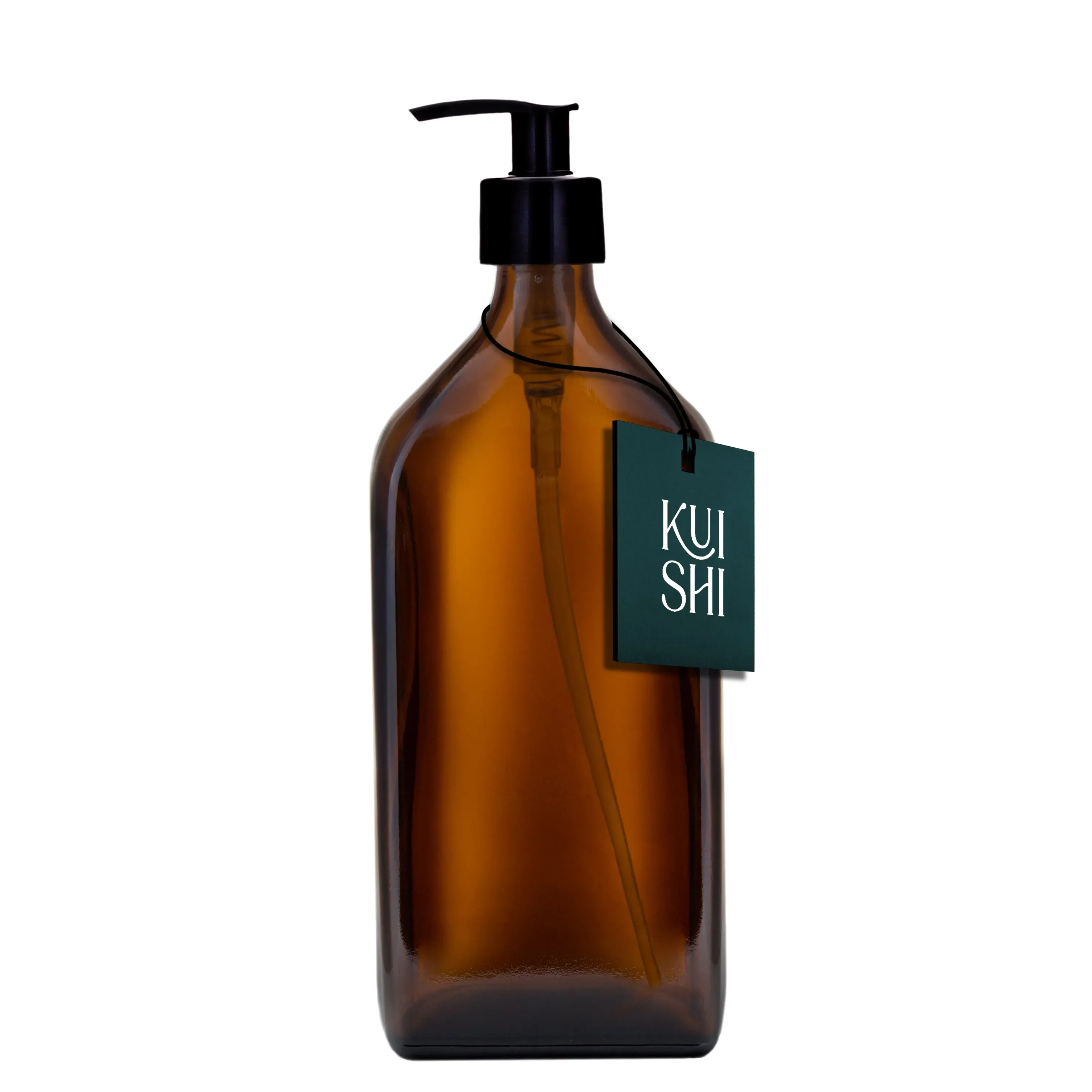 Illustration numéro 2 du produit Distributeur de savon rectangulaire ambré