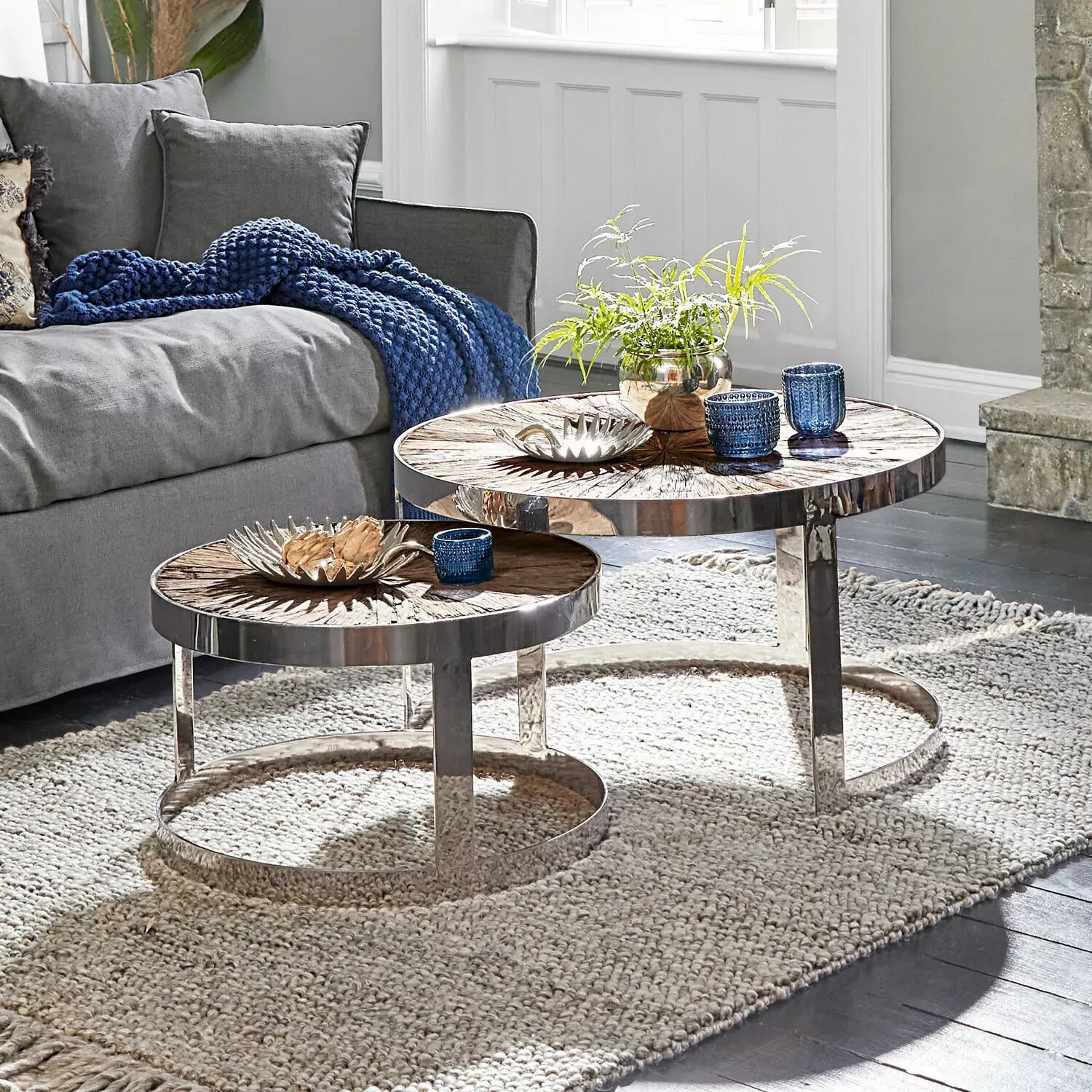 Illustration numéro 2 du produit Lot de 2 tables basses Houghton