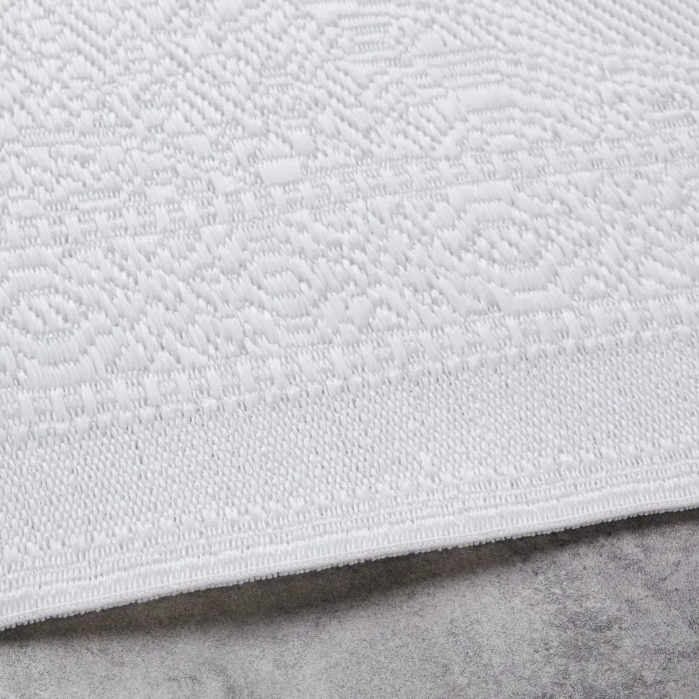 Illustration numéro 2 du produit Tapis en polypropylène blanc 180x270