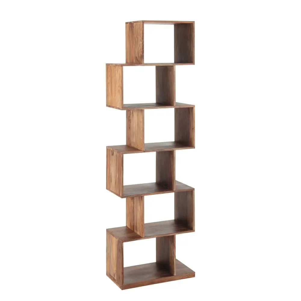 Illustration numéro 2 du produit Étagère déstructurée 6 cases en sheesham massif L55