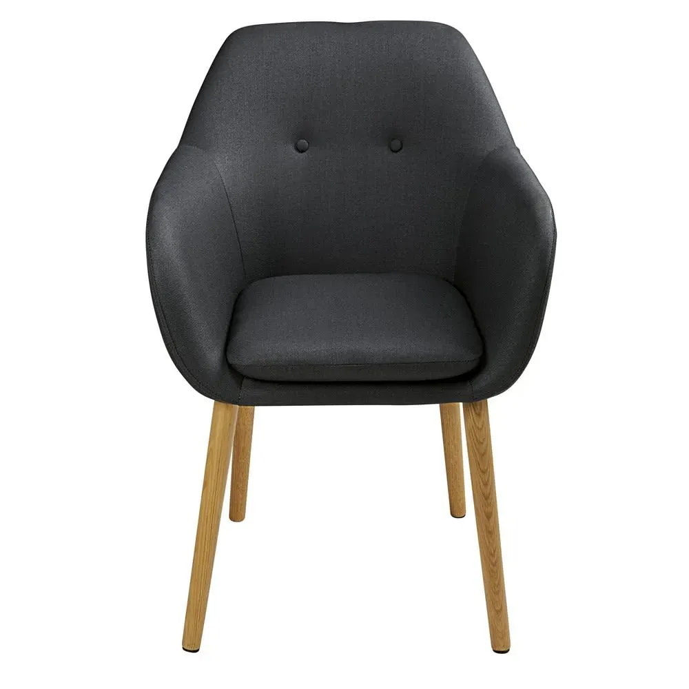 Illustration numéro 2 du produit Fauteuil de table vintage gris anthracite