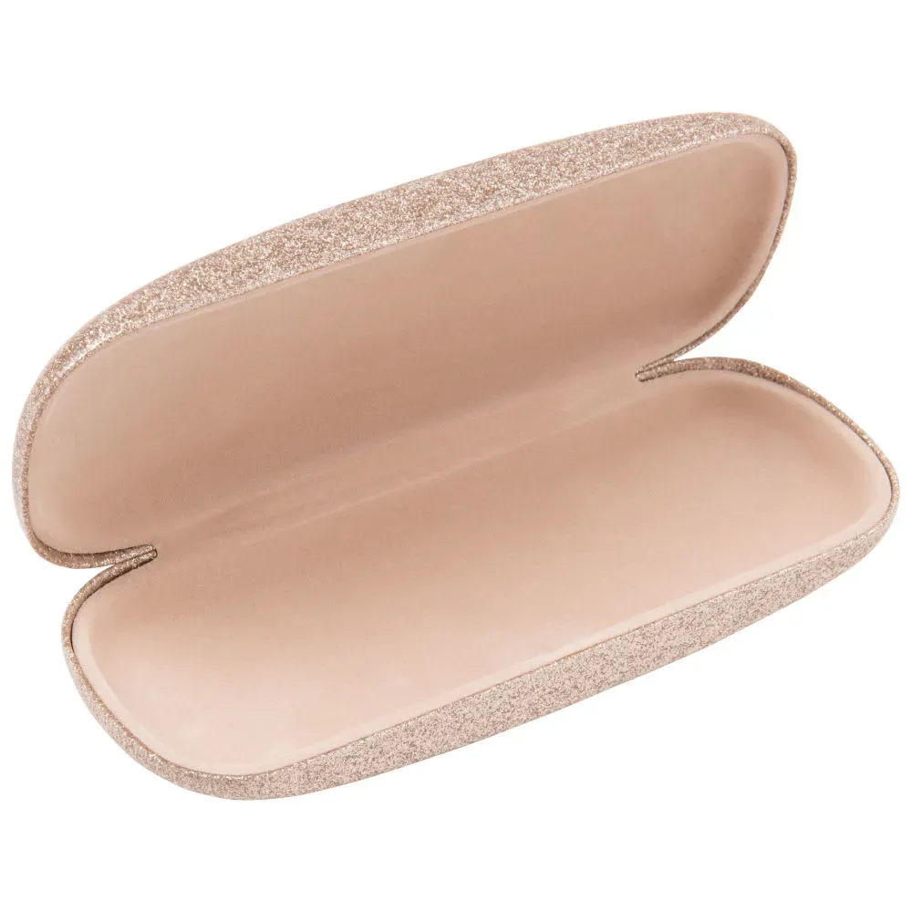 Illustration numéro 2 du produit Etui à lunettes à paillettes dorées imprimé
