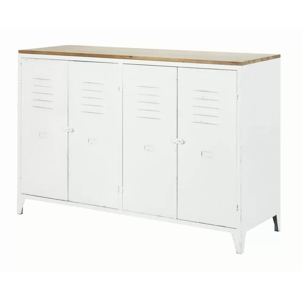 Illustration numéro 2 du produit Buffet 4 portes en métal et sapin