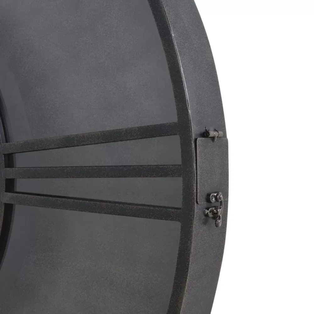 Illustration numéro 2 du produit Horloge murale en verre et métal noir avec bouchon de liège D91