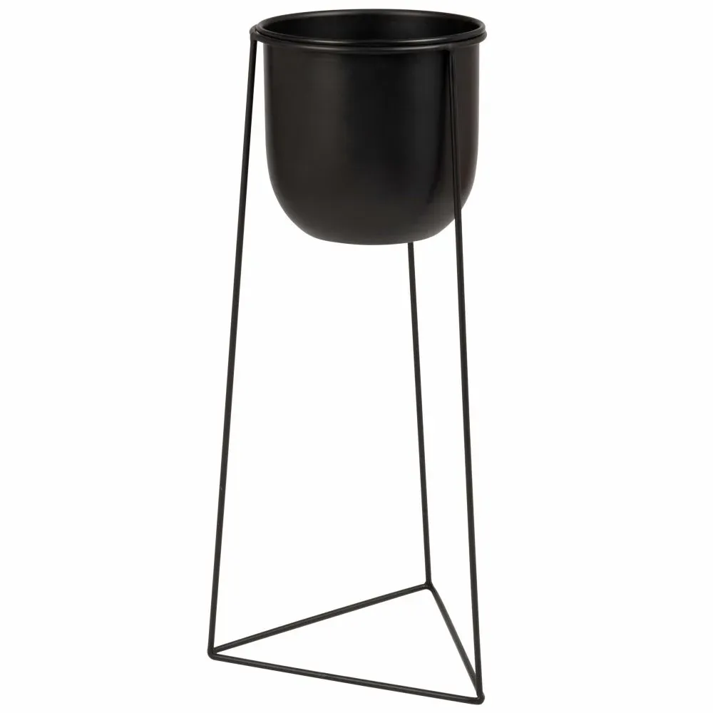 Illustration numéro 2 du produit Cache-pot en métal noir