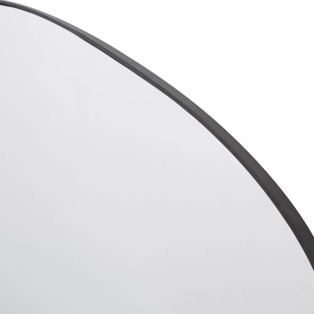 Illustration numéro 2 du produit Miroir organique en métal noir 111x86