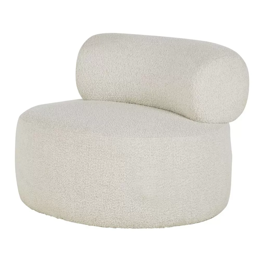 Illustration numéro 2 du produit Fauteuil pivotant bouclettes gris clair