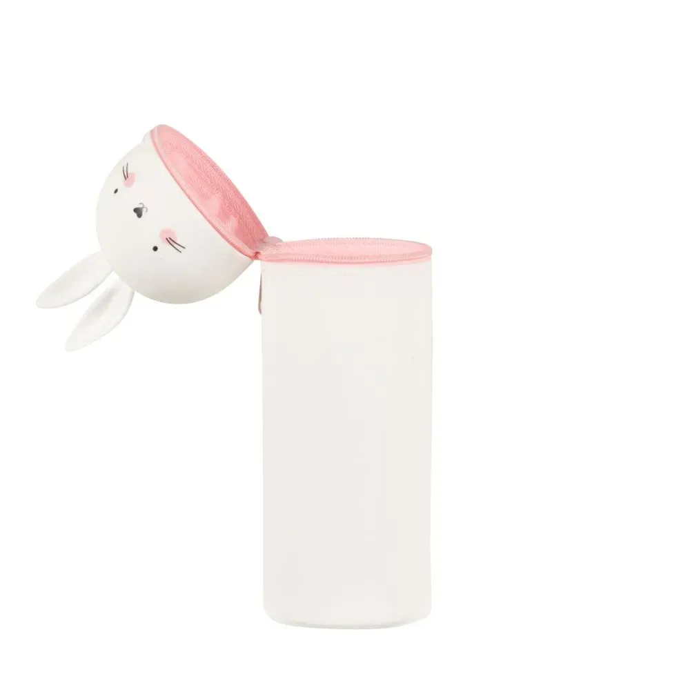 Illustration numéro 2 du produit Trousse lapin rose et blanche