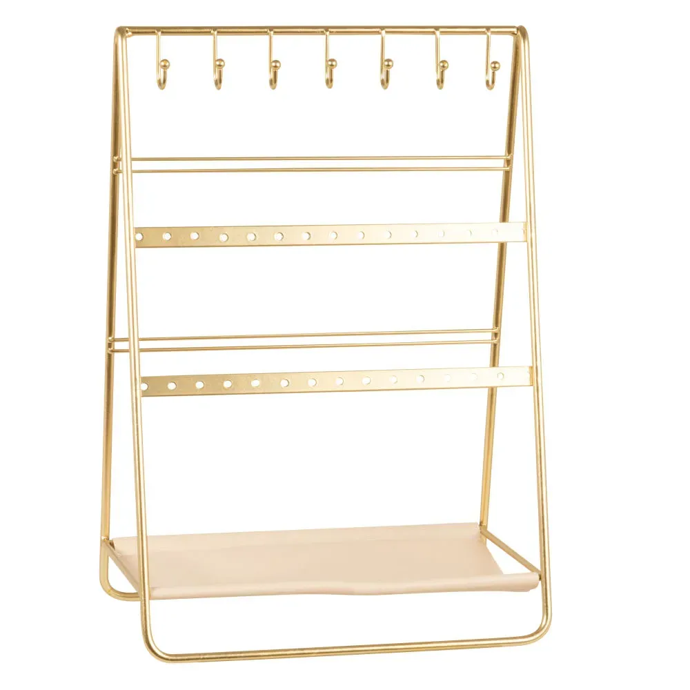 Illustration numéro 2 du produit Porte bijoux en métal rose et doré