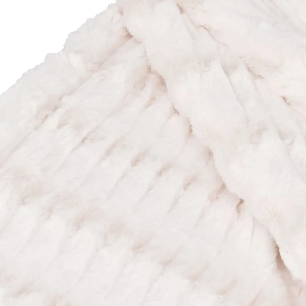 Illustration numéro 2 du produit Plaid imitation fourrure blanc 150x200