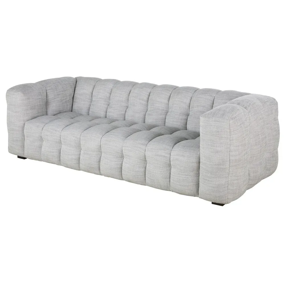 Illustration numéro 2 du produit Canapé nuage 3/4 places gris clair chiné