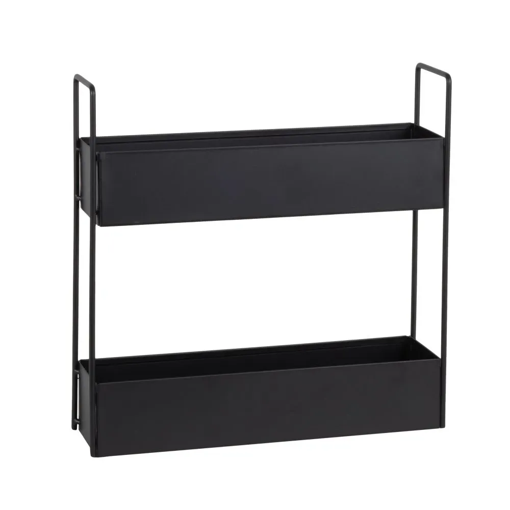Illustration numéro 2 du produit Etagère de cuisine à poser en métal noir