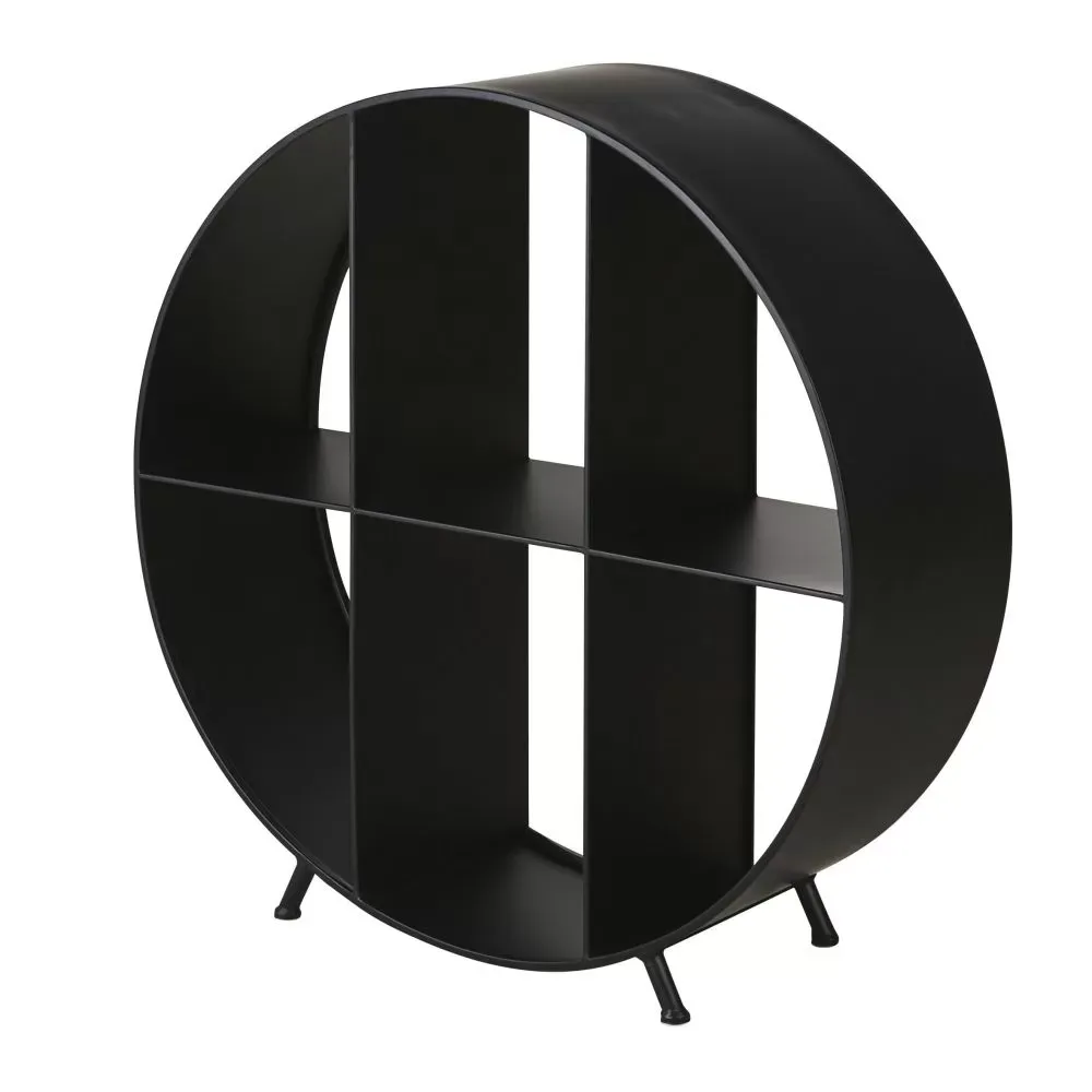 Illustration numéro 2 du produit Porte bûche sur pied en métal noir