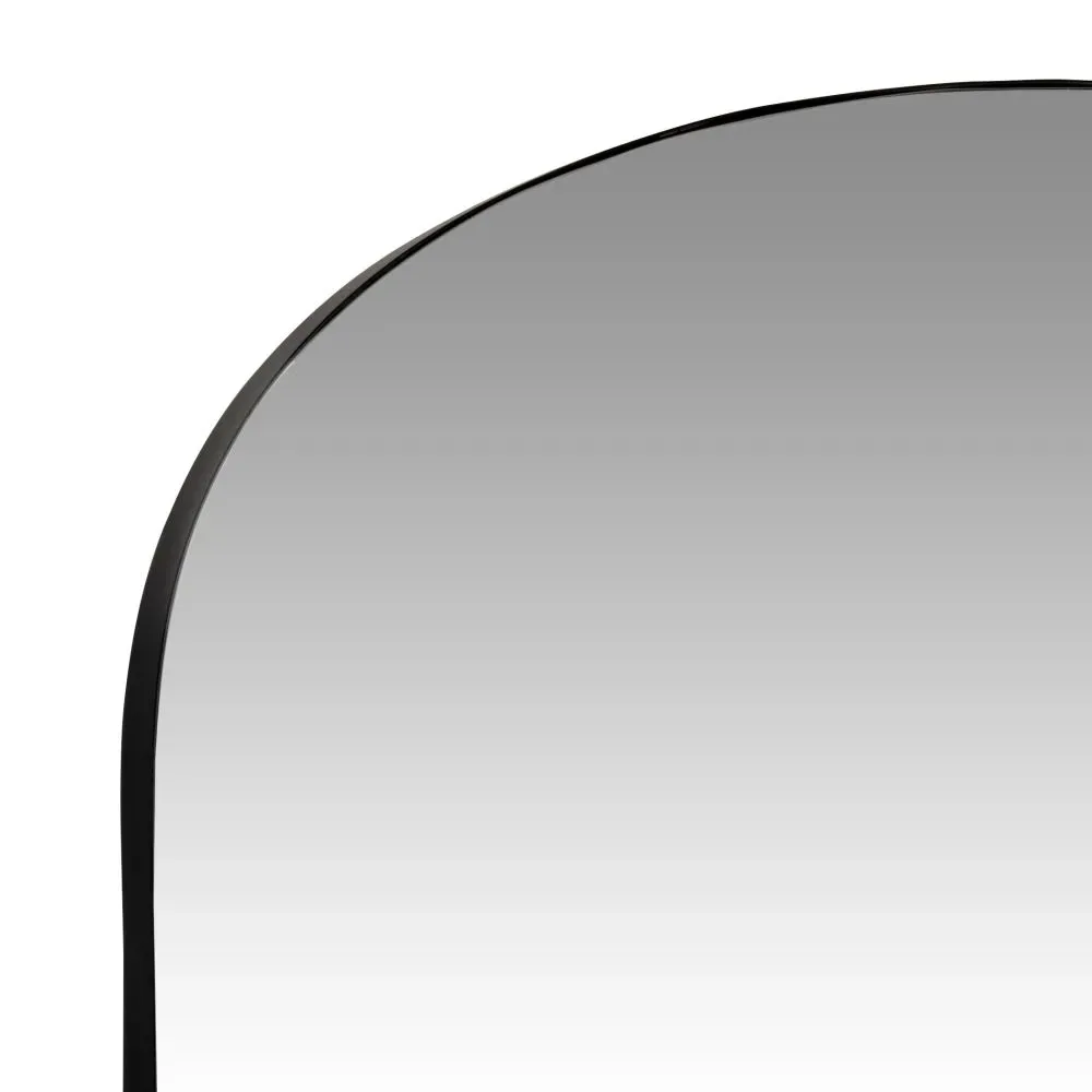 Illustration numéro 2 du produit Miroir arche en métal noir 80x85