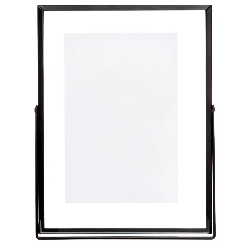 Illustration numéro 2 du produit Cadre photo en métal noir 10x15