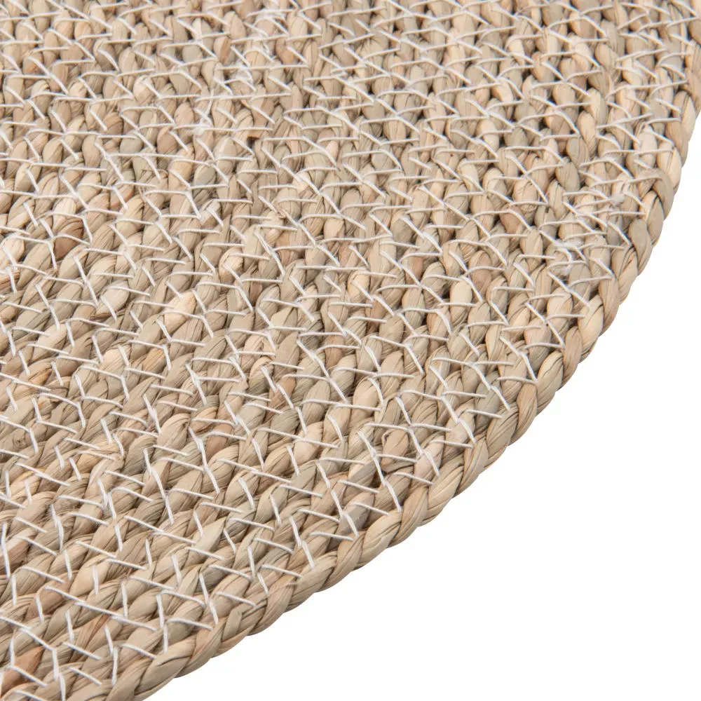 Illustration numéro 2 du produit Set de table rond en jonc de mer tressé D38