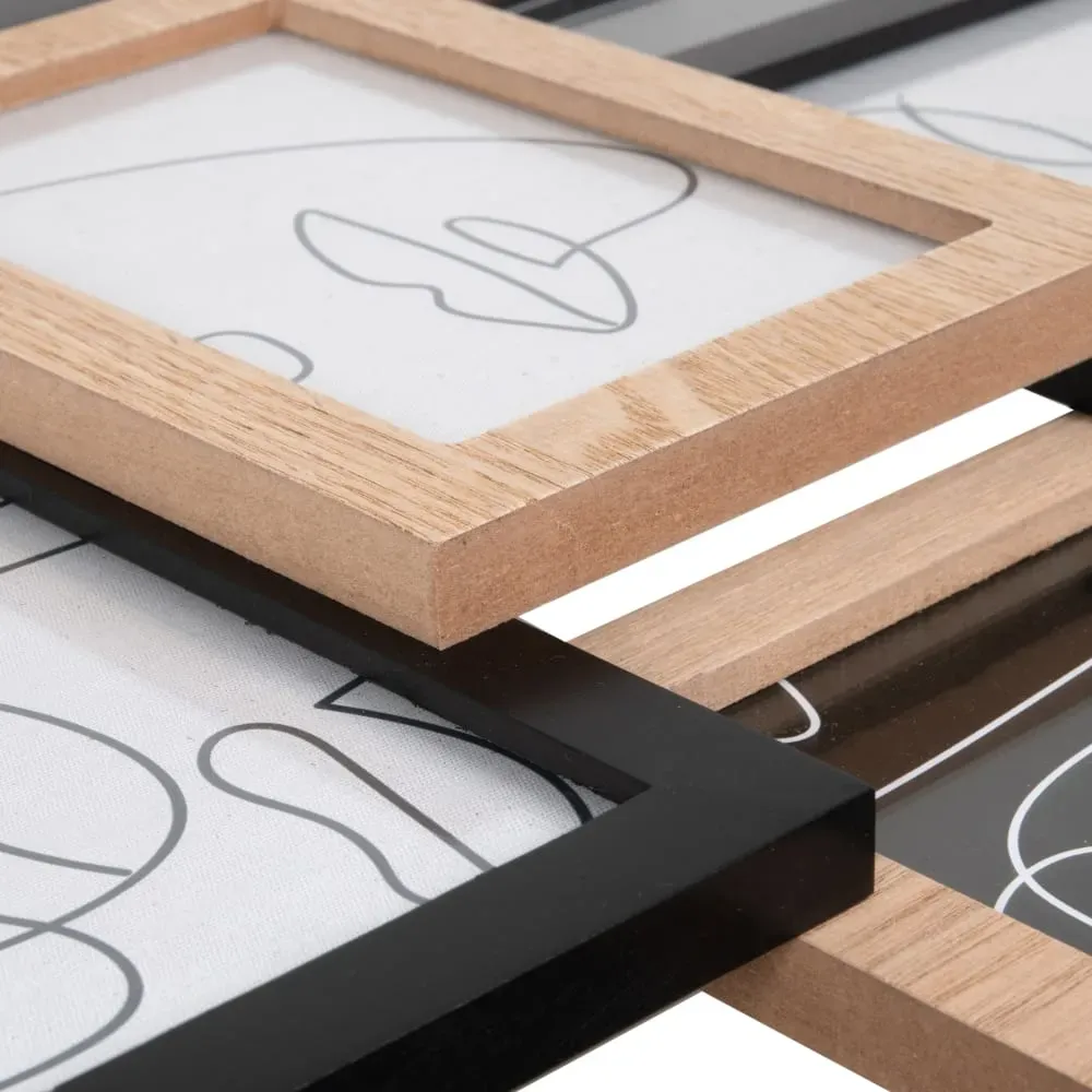 Illustration numéro 2 du produit Cadre multivues 10 photos noir et beige 58x48