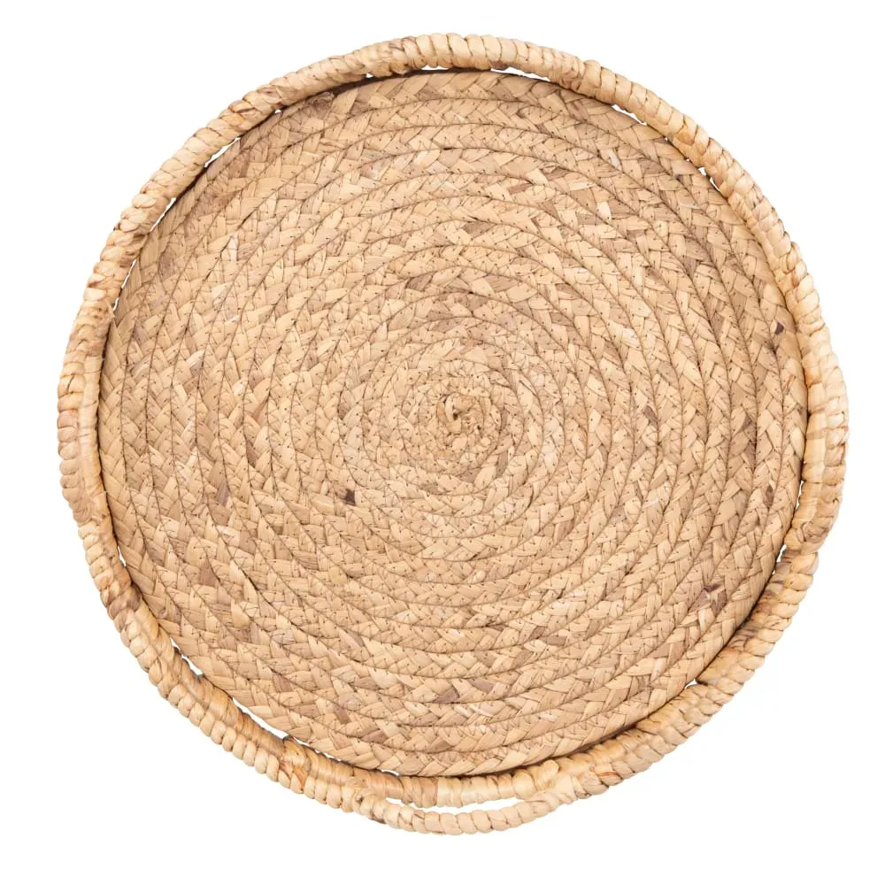 Illustration numéro 2 du produit Plateau en jacinthe d'eau tressé D36