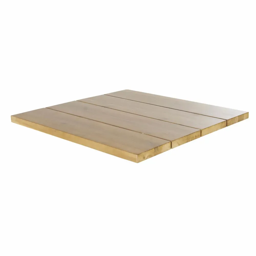 Illustration numéro 2 du produit Plateau de table carré en acacia 2 personnes L70