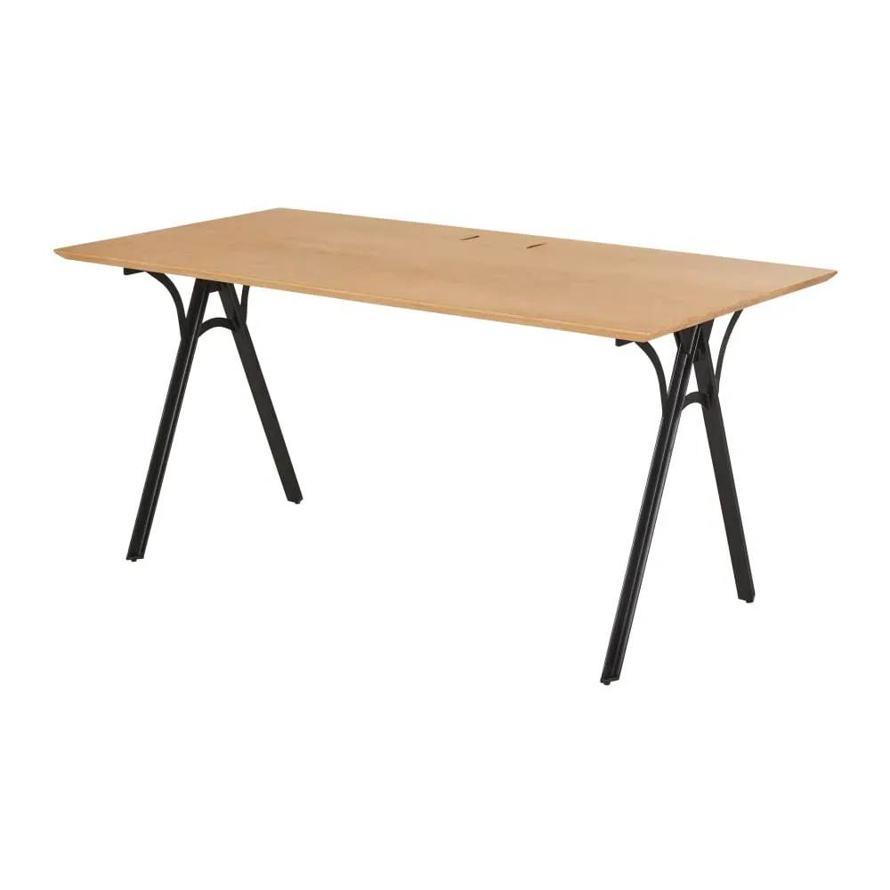 Illustration numéro 2 du produit Bureau professionnel en manguier massif et métal noir