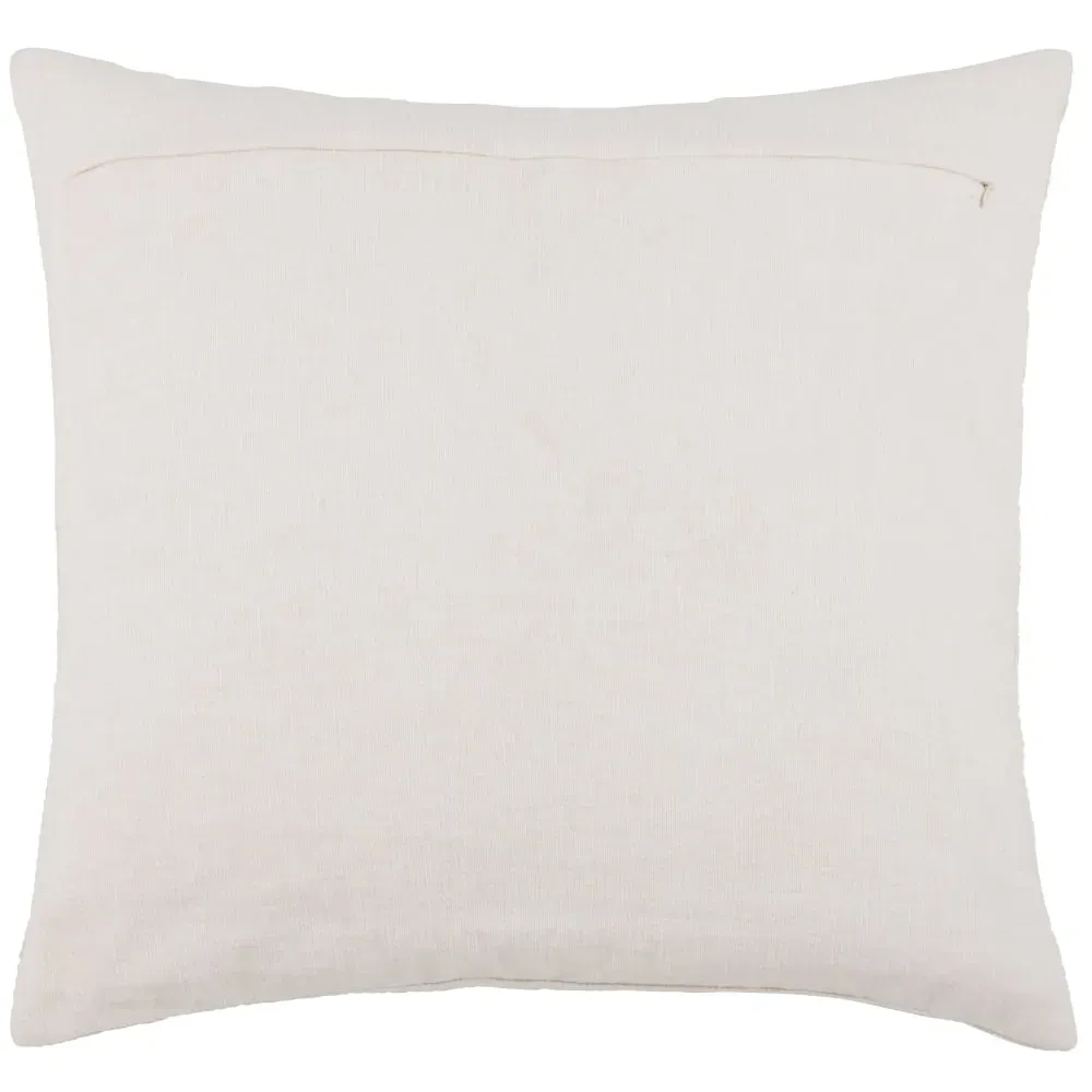 Illustration numéro 2 du produit Coussin en lin et coton mélangés blanc avec galon 60x60