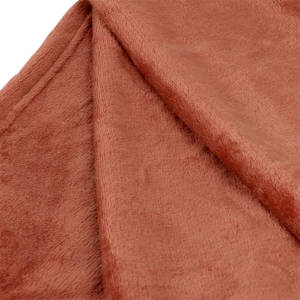 Illustration numéro 2 du produit Plaid brillant en polyester recyclé orange 230x150