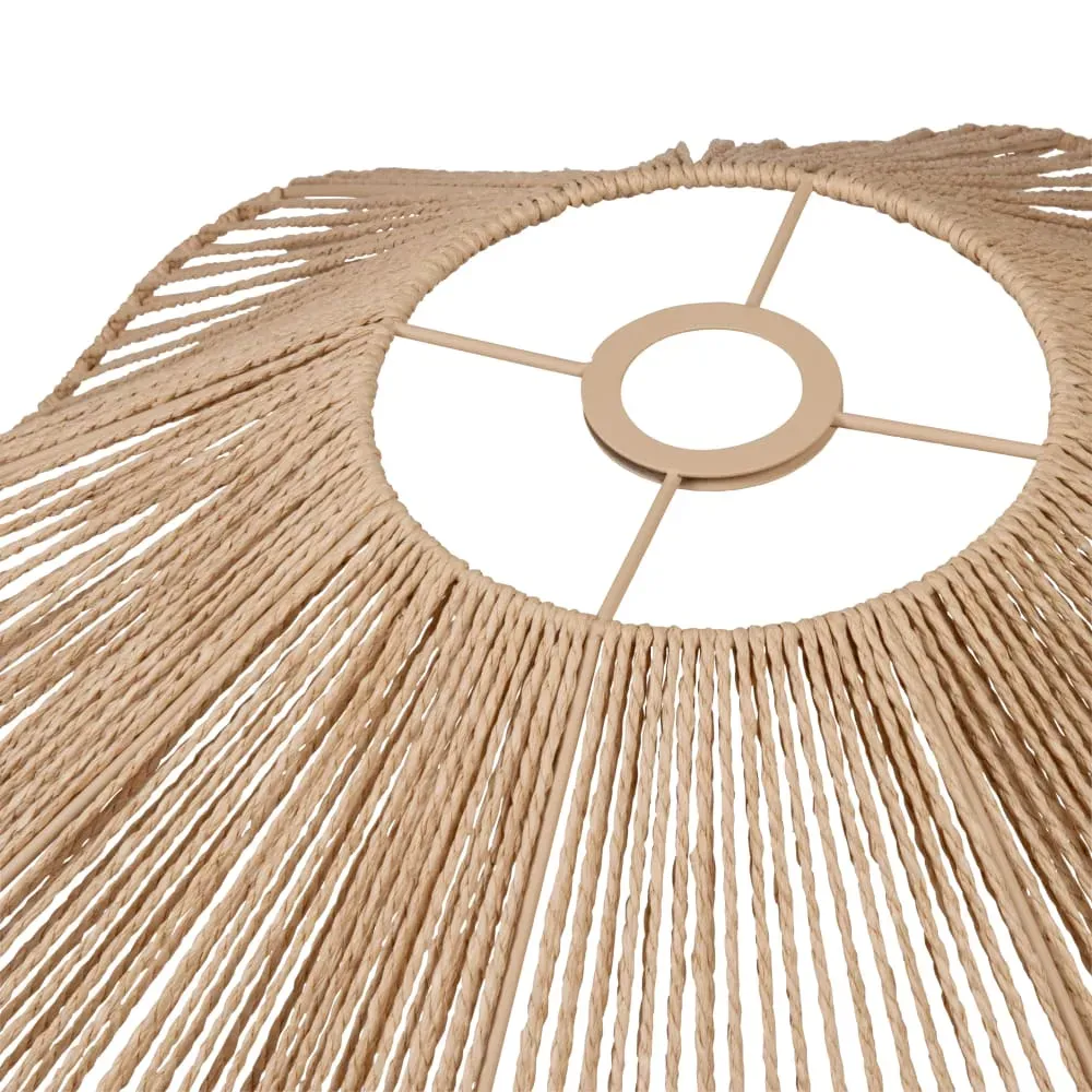 Illustration numéro 2 du produit Abat-jour pour suspension en corde tressée beige