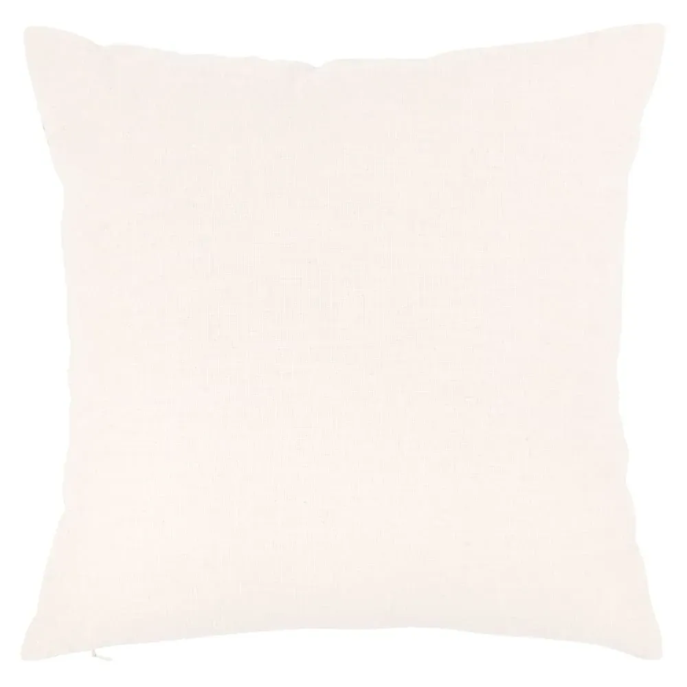 Illustration numéro 2 du produit Housse de coussin en coton brodé motif exotique multicolore imprimé 40x40