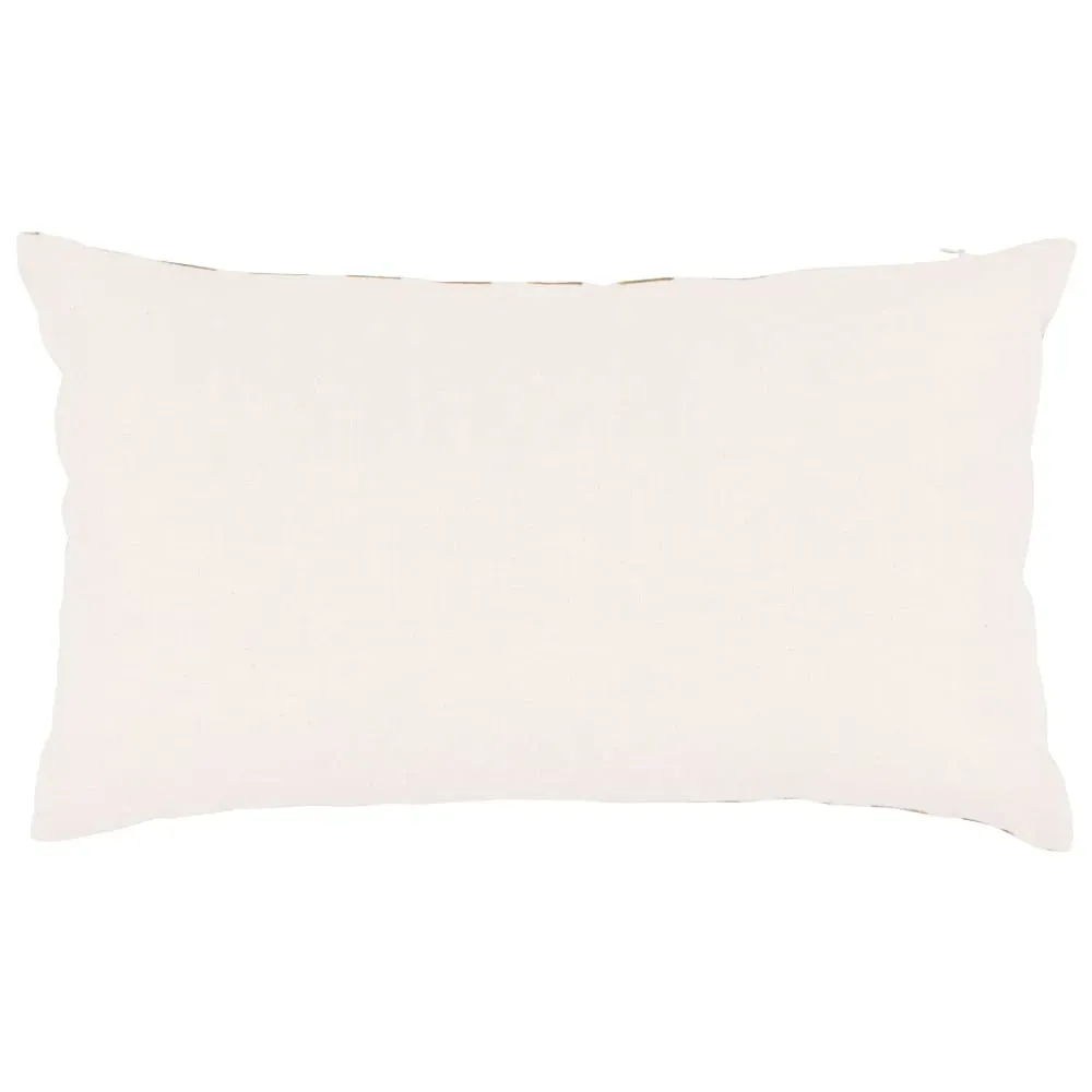 Illustration numéro 2 du produit Housse de coussin en coton motif exotique brodé multicolore 50x30